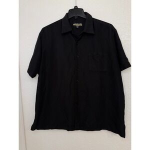 Casual Life Men's 2XL Black Button Down Short Sleeve‎ Shirt